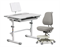 Комплект стол-трансформер Freesia grey + эргономичное кресло Cubby  Paeonia лампа в подарок - фото 10950
