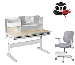 Комплект парта Ginepro Grey + кресло LST9 Grey + удлинитель WSB4-2 250920 - фото 13491