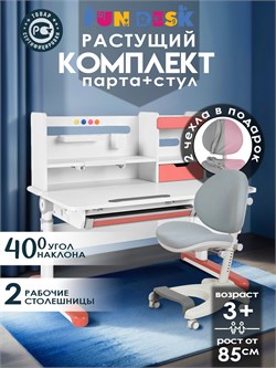 Комплект парта Sentire pink+ кресло Cielo Grey с розовым чехлом (серый чехол в подарок) - копия 2382 - фото 13908