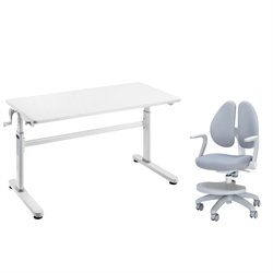 Комплект парта Imparare Grey + кресло Primo Grey с подлокотниками и подставкой для ногя 250840