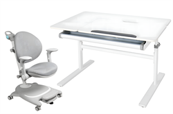 Комплект парта Colore Grey (new) + кресло Agosto Grey 250899