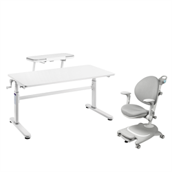 Комплект парта Imparare Grey + полка SS16 Grey + кресло Agosto Grey 250986