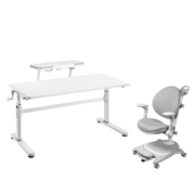 Комплект парта Imparare Grey + полка SS16 Grey + кресло Agosto Grey 250986