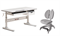 Комплект стол-трансформер Fundesk Fiore Grey + эргономичное кресло Fundesk Solerte + серый чехол в подарок - фото 10251