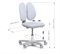 Комплект парта Freesia Grey и кресло Mente Grey с подлокотниками + лампа в подарок - фото 11037