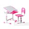 Комплект парта и стул-трансформеры FunDesk Sole Pink - фото 5189