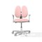 Комплект стол-трансформер Fundesk Fiore Pink+ эргономичное кресло Fundesk Mente Pink c подлокотниками - фото 6494