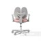Комплект стол-трансформер Fundesk Fiore Pink+ эргономичное кресло Fundesk Mente Pink c подлокотниками - фото 6495