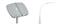Комплект парта + стул трансформеры Littonia Grey FUNDESK c лампой и подставкой для книг - фото 8749