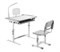 Комплект парта + стул трансформеры Littonia Grey FUNDESK c лампой и подставкой для книг - фото 9494